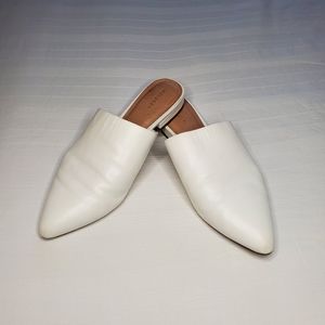 White leather Halogen slides